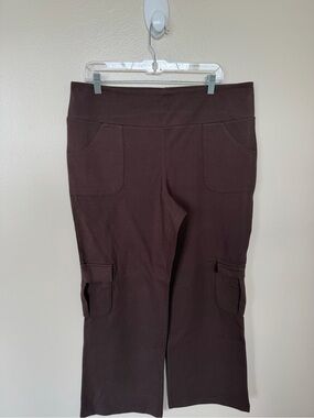 WOMEN WITH CONTROL Tummy Control Boot-Cut Cargo Trouser Pant